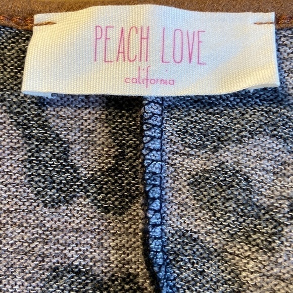 🖤 peach Love Leopard Print Cardigan Sz M - Picture 5 of 8